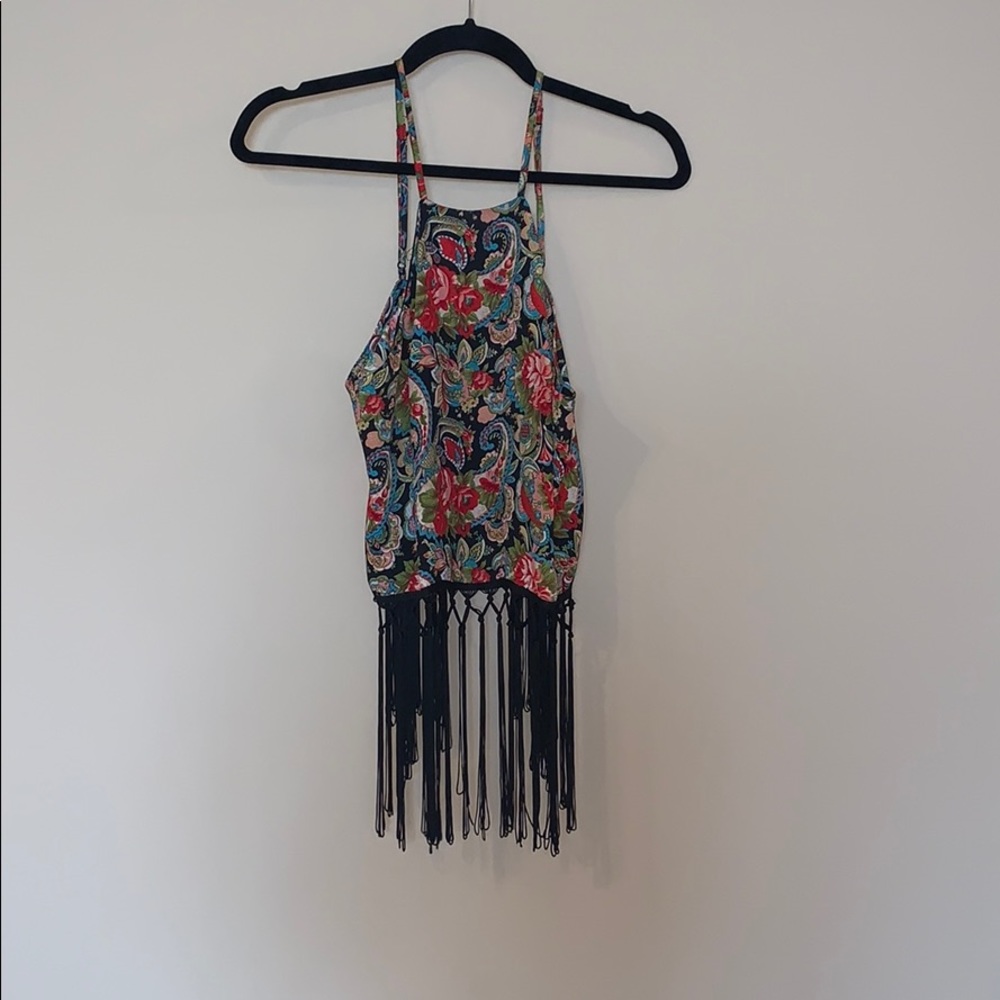 Size Medium Boutique Cropped Open Back Top